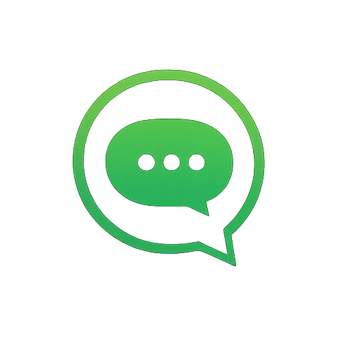 Símbolo circular verde que representa el asistente virtual modular y la interacción inteligente dentro del ecosistema digital